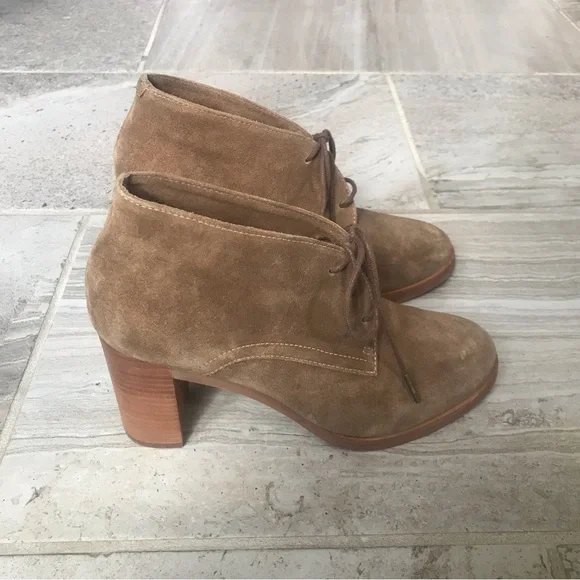 Johnston & Murphy Brown Suede Lace Up Bootie, Size 8M Women. - Picture 3 of 9